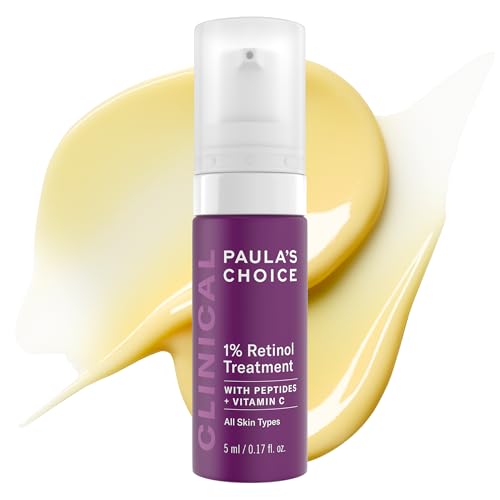 Paula's Choice CLINICAL 1% Retinol Face Treatment with Peptides, Vitamin C & Licorice Extract, Anti-Aging Skin Care Serum, Fine Lines & Wrinkles, Fragrance Free