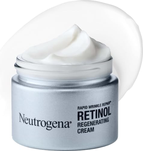 Neutrogena Rapid Wrinkle Repair Retinol Face Moisturizer, Daily Anti-Aging Face Cream with Retinol & Hyaluronic Acid to Fight Fine Lines, Wrinkles, & Dark Spots, 1.7 oz