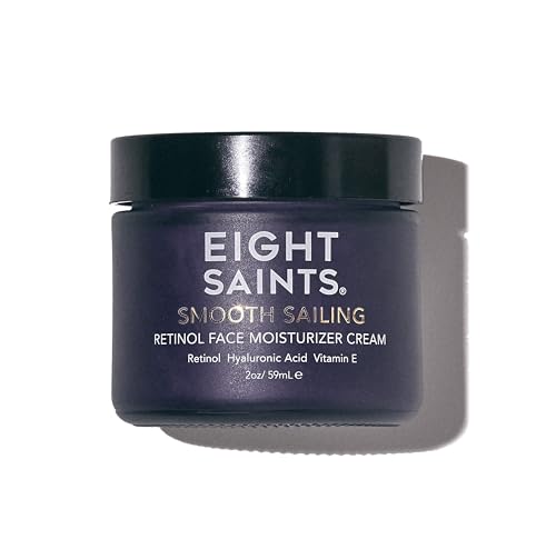 Eight Saints Retinol Facial Moisturizer Cream, For Firming Face, Neck & Eye Wrinkles and Lines, Deep Hydrating Lotion, Fragrance-Free, with Retinol, Hyaluronic Acid, and Vitamin E, 2 Ounces
