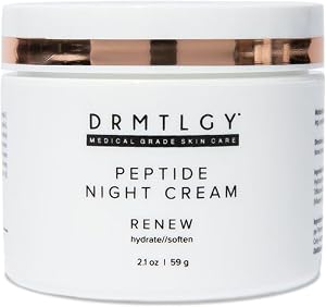 DRMTLGY Peptide Night Cream, Anti-Aging Face Moisturizer with Ceramides & Peptides, Hy