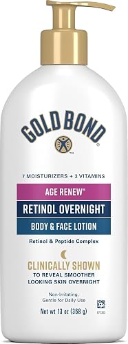 Gold Bond Age Renew Retinol Overnight Body & Face Lotion, 13 Oz, Anti- — Real-world performance testing in action