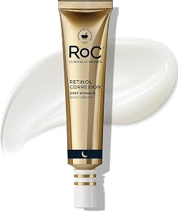 RoC Retinol Correxion Night Cream for Deep Wrinkles, Anti Aging Skincare Treatment Women a
