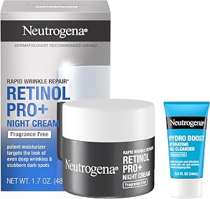 Neutrogena Rapid Wrinkle Repair Retinol Pro+ Night Cream Face Moisturizer, Anti-Aging Face