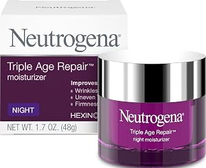 Neutrogena Triple Age Repair Night Face Moisturizer - with Hexinol Technology & Vitami