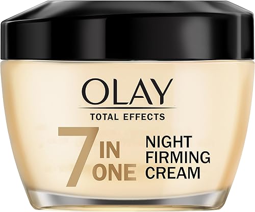Olay Total Effects Night Firming Cream Face Moisturizer, 1.7 oz — Our hands-on testing setup for luxury overnight skincare routine