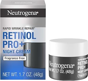 Neutrogena Retinol Pro+ Anti-Wrinkle Night Moisturizer, Rapid Wrinkle Repair, Anti-Aging F