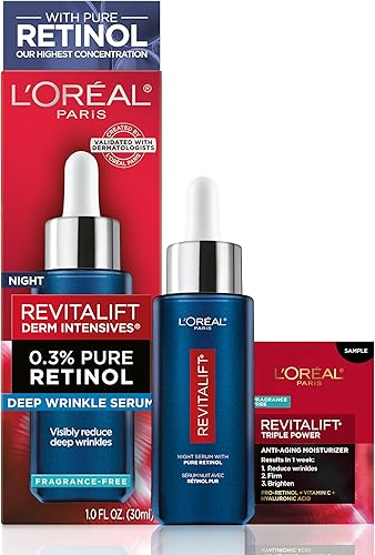 L'Oreal Paris Revitalift 0.3% Pure Retinol Night Serum, Reduce Deep Wr — Our recommended configuration for best results