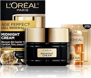 L'Oreal Paris Anti-Aging Midnight Cream, Face Moisturizer with Shea Butter to Reduce Wrink